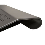 Banc public avec assise et dossier en tôle d'acier perforée - OSLO - structure en tube acier Ø 76 mm_3