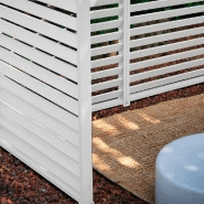 Panneau brise-vue latéral à ventelles 1,2 m - pour pergola bioclimatique Ombrea - couleur blanc_3