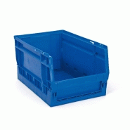 Bac de rangement pliable bleu - capacité 15L_3