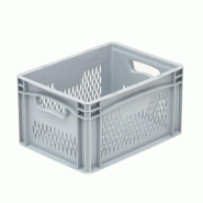 Bac euro ajouré - 190471 – Gris argenté - 600 x 400 x 320 mm_3