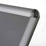 Porte-messages double-face A3 portrait ou paysage - pied 158 cm - Cadro-Clic® alu anodisé - Réf.214061_3