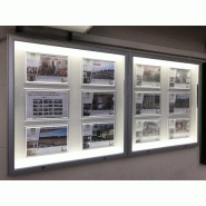 Vitrines extérieures Ht 1350 x 1000 mm - Aluminium - Plexi choc ou verre sécurit - Fabrication française_3