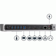 Station d'Accueil USB 3.0 à  3 àÉcrans avec 2x 4K DisplayPort et HDMI - Hub USB-A à  5 Ports (1x Fast-C_3