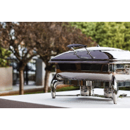 Chafing Dish Luxe Professionnel GN 1/1 complet - Acier inox 18/10 - Compatible induction, gaz et vitrocéramique - Avec support et accessoires_3