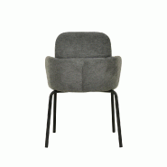 Paddy - Chaise empilable en tissu gris foncé_3