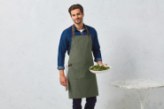 Tablier à bavette Annex - Réf: PR144 - 100% coton oxford tissé-teint avec poche centrale et détails en similicuir_3