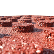 Vidaxl carreaux de protection antichoc 18pc caoutchouc 50x50x3cm rouge 276271_3