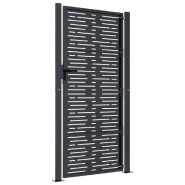 Vidaxl portail de jardin anthracite 105x205 cm conception de carré 153195_3
