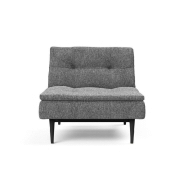Fauteuil design Dublexo Styletto - Convertible lit 90*115 cm - Pieds en chêne noir - Tissu Twist Charcoal_3