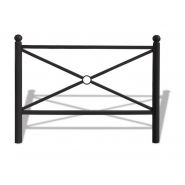 Barrière urbaine BAR3503A - Urban'NT - en acier avec potelets Ø76 mm et main courante en tube 40x40 mm_3