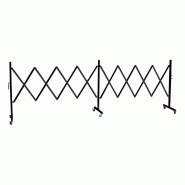 Barrière de sécurité extensible - Noir / Avec roulette / 3000x410x1600_3