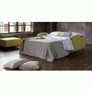 Canapé convertible EPSILON 140x195 cm - Tissu Maracaïbo vert anis - Assise piquée - Fabrication italienne_3