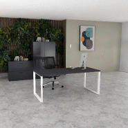 Bureau droit individuel Star - Mobel Linea - Blanc 9010, 160, Anthracite, Non_0