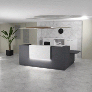 Bureau d'accueil d'angle avec accès PMR Delta Plus - Mobel Linea - 224, Anthracite, Droite, Oui_4