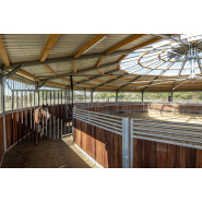Marcheur suspendu couvert pour chevaux avec rond de longe - 6 à 12 chevaux - Réalisation sur mesure_3