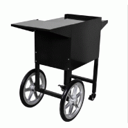 Machine à pop-corn professionnelle 5 kg/h avec chariot - Noir_3