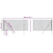 Vidaxl clôture à mailles losangées argenté 1x10 m 154001_3