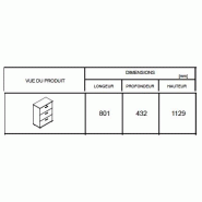 Armoire moyenne avec 3 tiroirs pour dossiers suspendus. - MDD - Gris aluminium, Gris aluminium_3