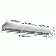 Hottes caisson inox statiques sans moteur - Profondeur 1400 mm - 6000_3