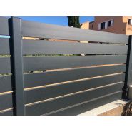 Clôture en aluminium - My Clôture - Lame 125mm avec ajour de 15mm - Gris 7016, Blanc 9016 ou Gris 2100 sablé_3