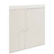 Buffet bas RARY en bois exotique blanc et rotin naturel - 3 portes - 180 cm_3