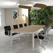 Table de reunion tempo 8-10 personnes - MOBEL LINEA - alu, chêne moyen , 300_3