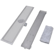 Vidaxl drain de douche linéaire 2 pcs 730 x 140 mm acier inoxydable 275949_3