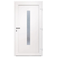 Vidaxl porte d'entrée blanc 108x208 cm pvc 3157083_3