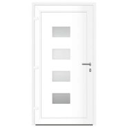 Vidaxl porte d'entrée blanc 110x210 cm aluminium et pvc 3157067_3
