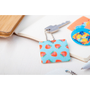 Porte-clé personnalisé carré en feutre RPET - Impression couleur sur une face - Minimum 100 pièces_3