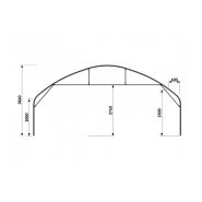 Serre tunnel 8m avec bâche thermique 200 microns et supports robustes