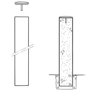Borne anti bélier en acier fixe pour la protection anti-vandalisme - ANTI BELIER_3