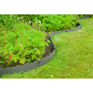 Nature bordure de jardin décorative 0,13x12 m 3 mm gris 446392_3