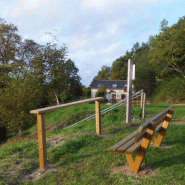 Banc en bois forestier_3