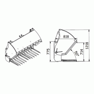 Coupe-silo - pince à désiler gamme agricole et lourde 1,90 m - agram_3