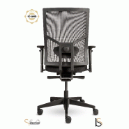 Fauteuil de bureau haut de gamme avec dossier résille - Noir_3