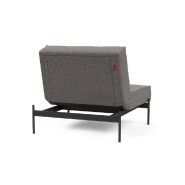 Fauteuil convertible design SPLITBACK - Innovation Living - Mixed Dance Grey - Couchage 90x115 cm - Pieds en acier noir mat_3