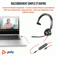 Micro-casque Poly Blackwire 3315 monaural USB-C + connexion 3,5 mm + adaptateur USB-C/A_3