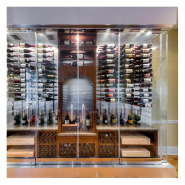 Ws11cluxe - porte-bouteilles mural en métal finition chrome luxe - 3 à 9 bouteilles - VintageView Series 1_3