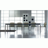 Table de réunion rectangulaire Rock 4 - Mobel Linea - Anthracite_3