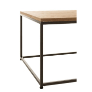 Table gigogne large BOZA - bois naturel massif et métal - style industriel design_3