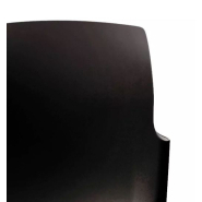 Chaise de conférence empilable, assise et dossier en polypropylène Noir, Blanc ou Gris -