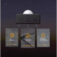 Projecteur LED en applique avec détecteur de mouvement - 20W à 30W - DETEC - Étanche IP65 - 140 Lumens/W_3