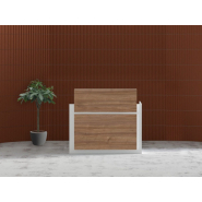 Banque d'accueil droite classique en bois - AVANT, design adaptable à tout environnement_3