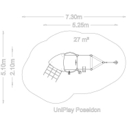 Structure multi-jeux 3 à 12 ans - Uniplay Poseidon 8061745 - Hags - Poteaux et panneaux bois, fondation à enterrer_3