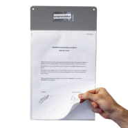 Porte-visuel mural 4 poches A4 verticales - Transparent recto-verso - Réf.212159_3