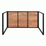 Table de bar industrielle en acier et acacia 1800x900mm | Bolero - DK905_3