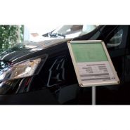 2018 - Porte-visuel de comptoir - Afix Diffusion - diamètre 35 cm - cadre à clapets - format A4 ou A3_3