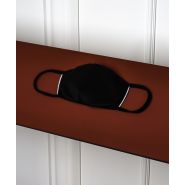 Masque lavable technique Silver Touch - noir avec bordure argentée - modèle mixte fabriqué en France_3