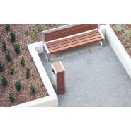 03.063.Sn - Poubelle publique Pavo Zano 52L - Design moderne, lattes bois et acier_3